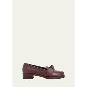 Alexandre Birman '20mm' Brown Maxi Clarita Lug Sole Leather Loafer Size 5.5